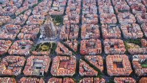 Vista aérea del Eixample.