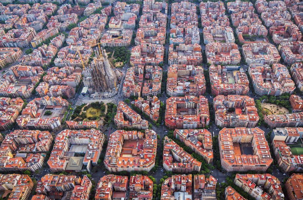 Vista aérea de Barcelona.