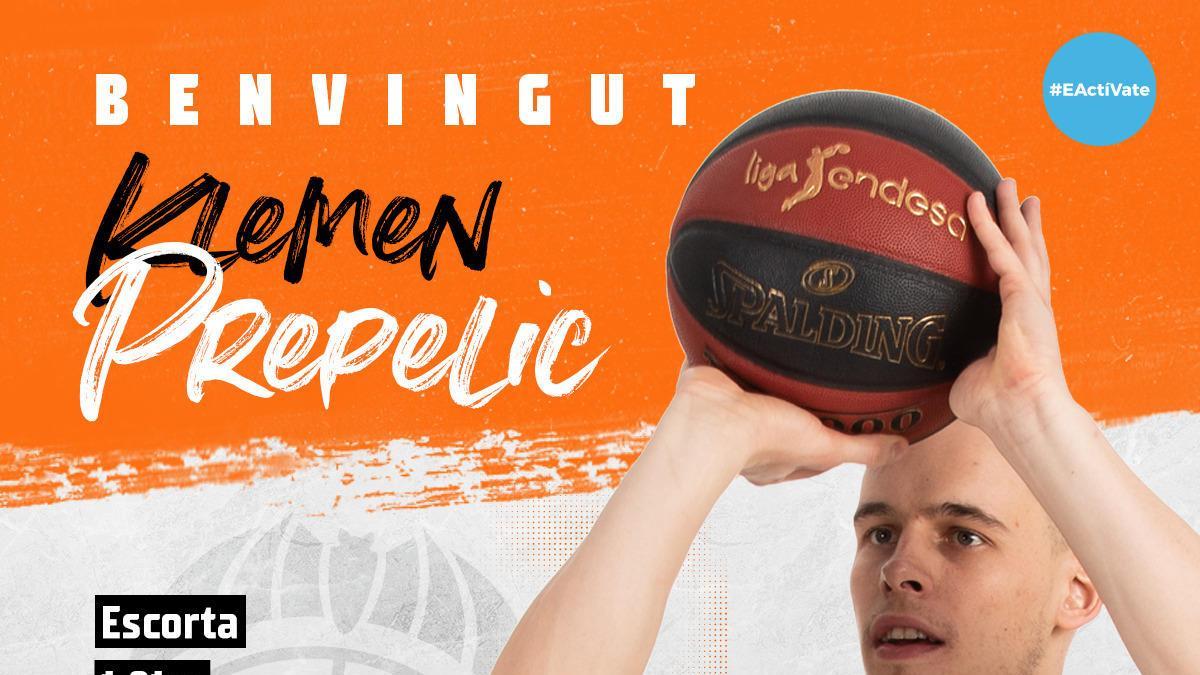 Oficial | Fichaje de Klemen Prepelic por el Valencia Basket