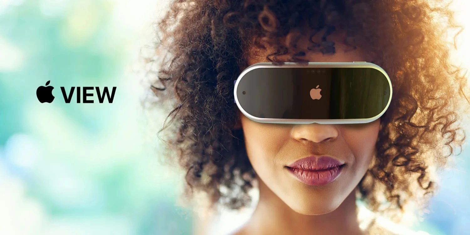 Concepto de las gafas de realidad aumentada de Apple