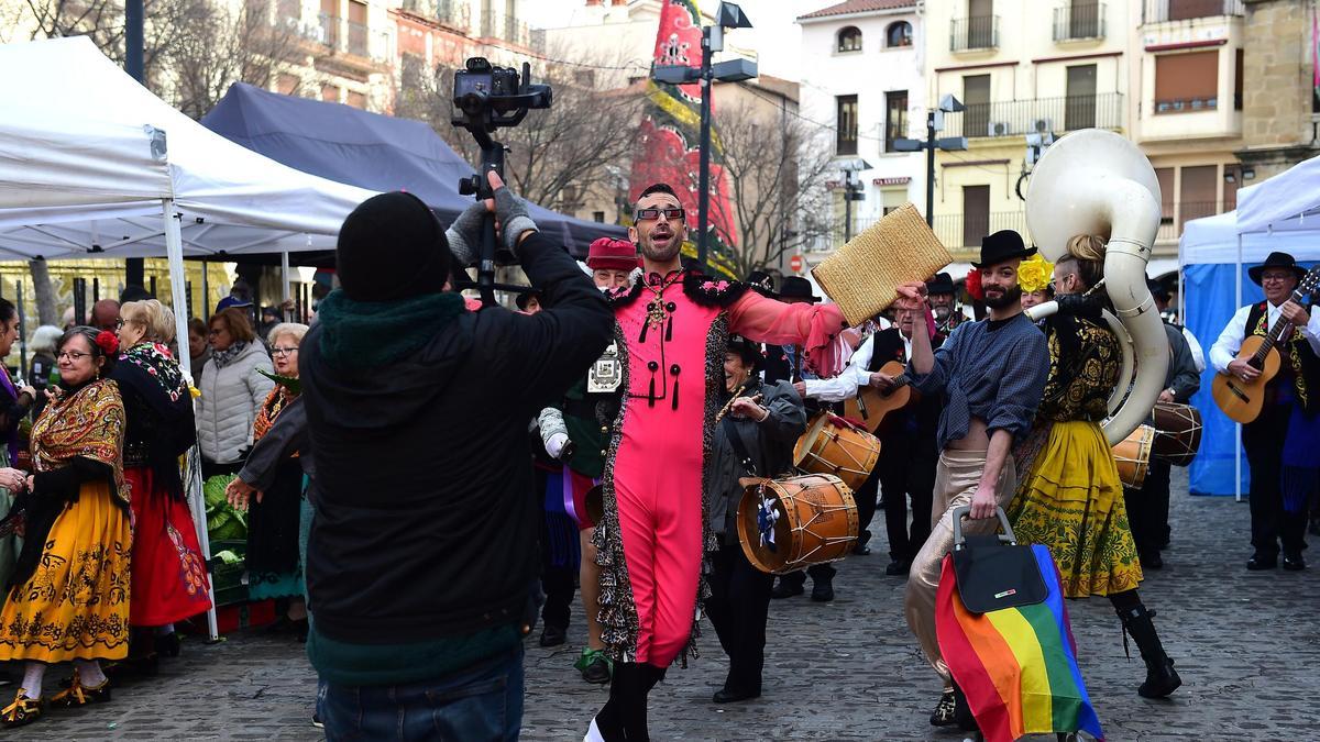 Grabación del vídeo de Plasencia que ha aparecido en medios nacionales.