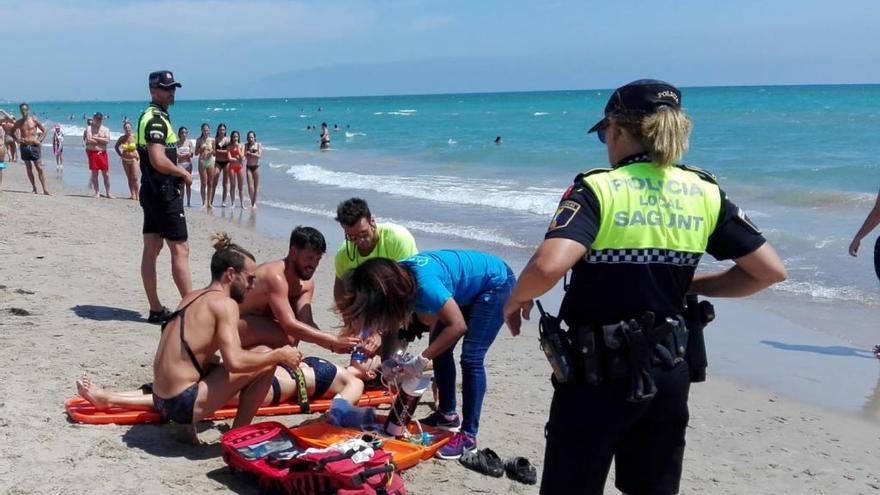 Simulacro en la playa