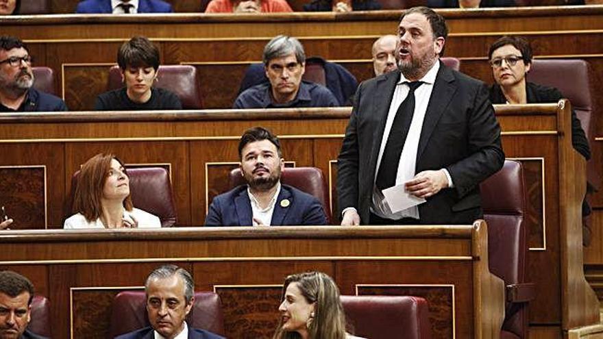 Oriol Junqueras, al Congrés de Diputats durant la constitució del ple.