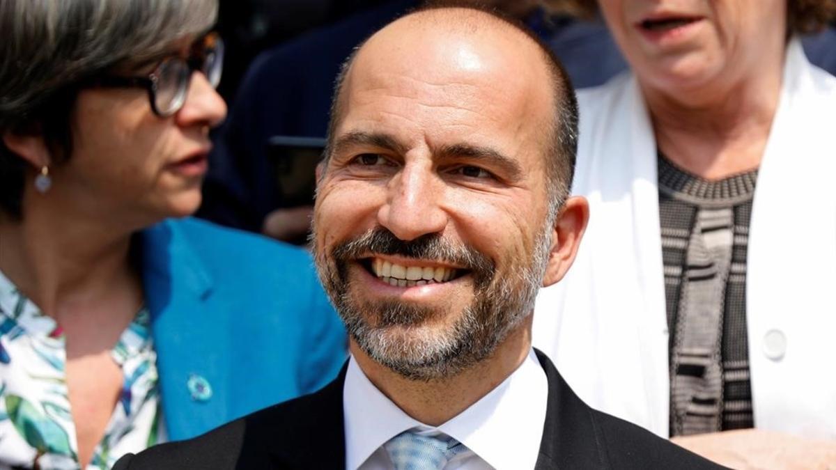 El consejero delegado, Dara Khosrowshahi, en Francia.