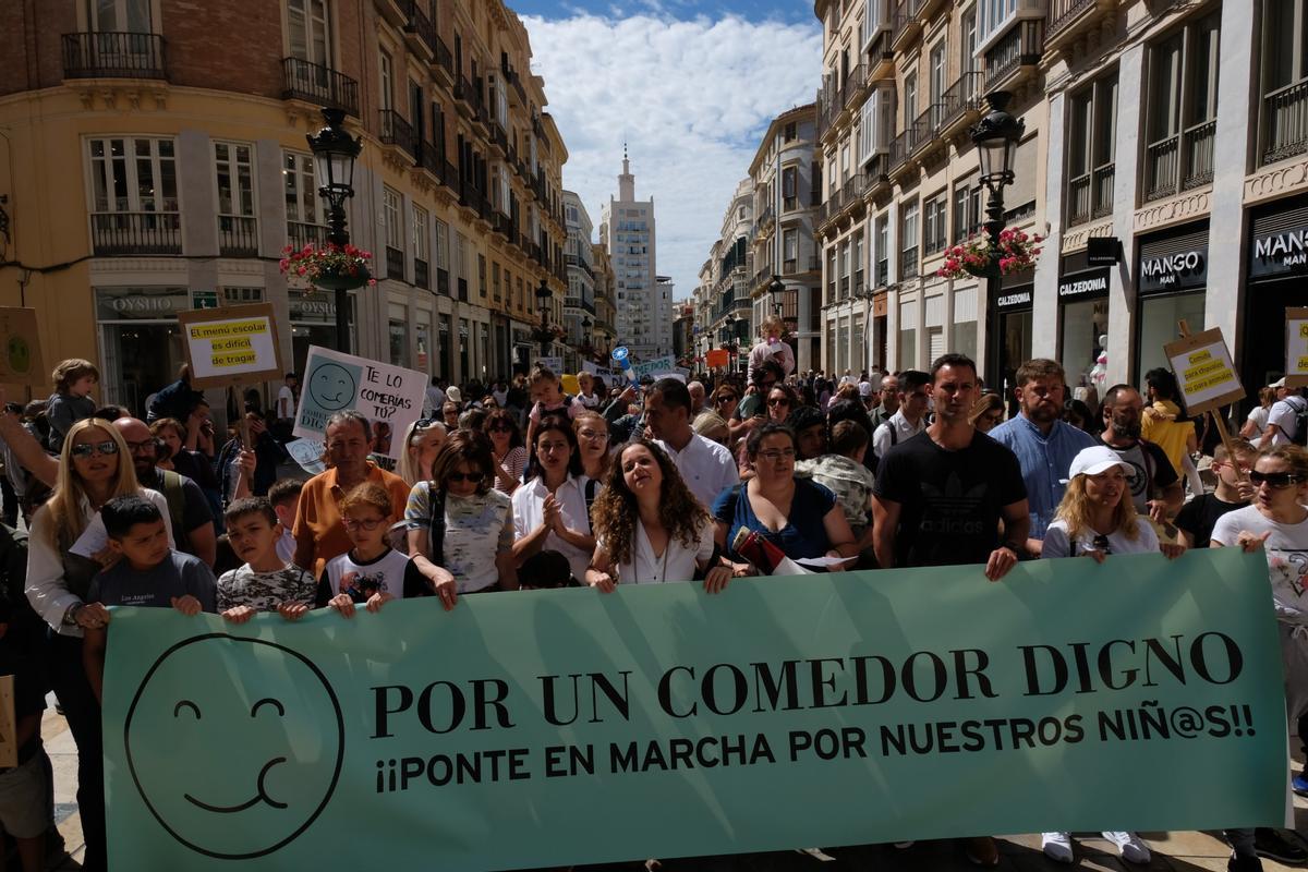 Protestas en Málaga por el servicio de comedor escolar