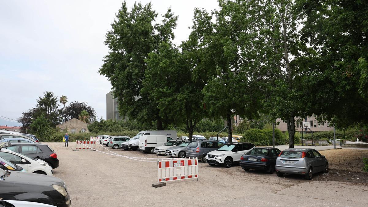 Parcela en la rúa Lalín en la que está previsto construir la Biblioteca del Estado de Vigo.