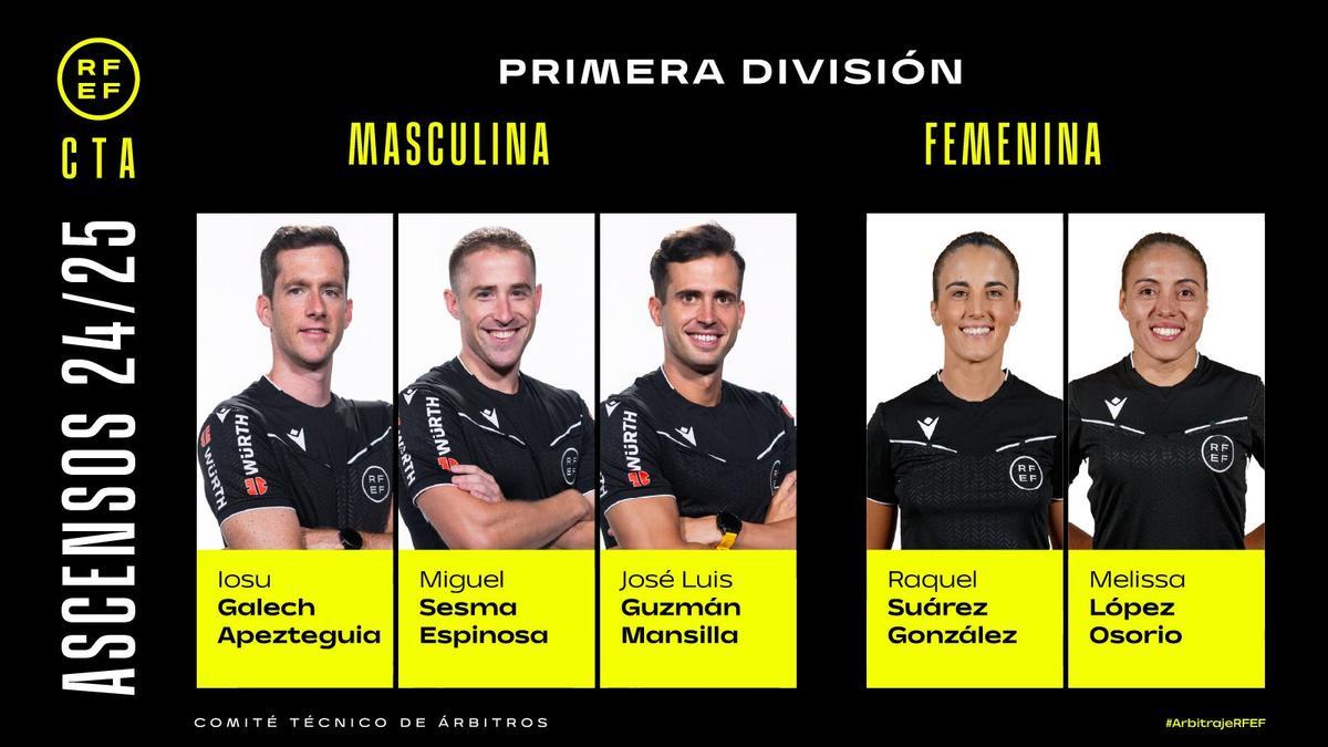 Acensos arbitrales de la temporada 24/25