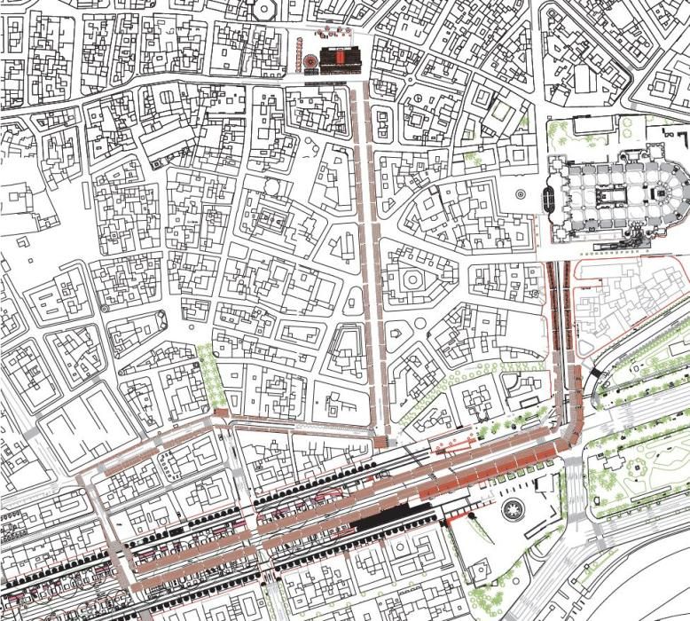 Nuevo recorrido y disposición de las sillas en el Centro de Málaga.