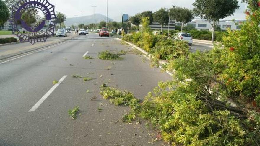 Imagen tras el accidente en la Ronda Norte.