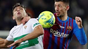 Lenglet, en un partido Barça-Elche.