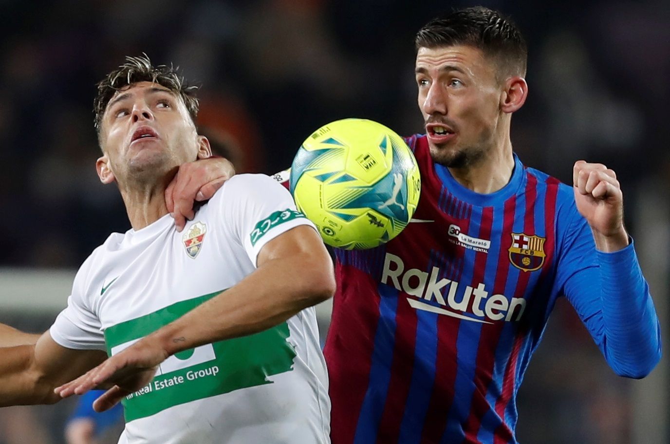 Lenglet, en un partido Barça-Elche.