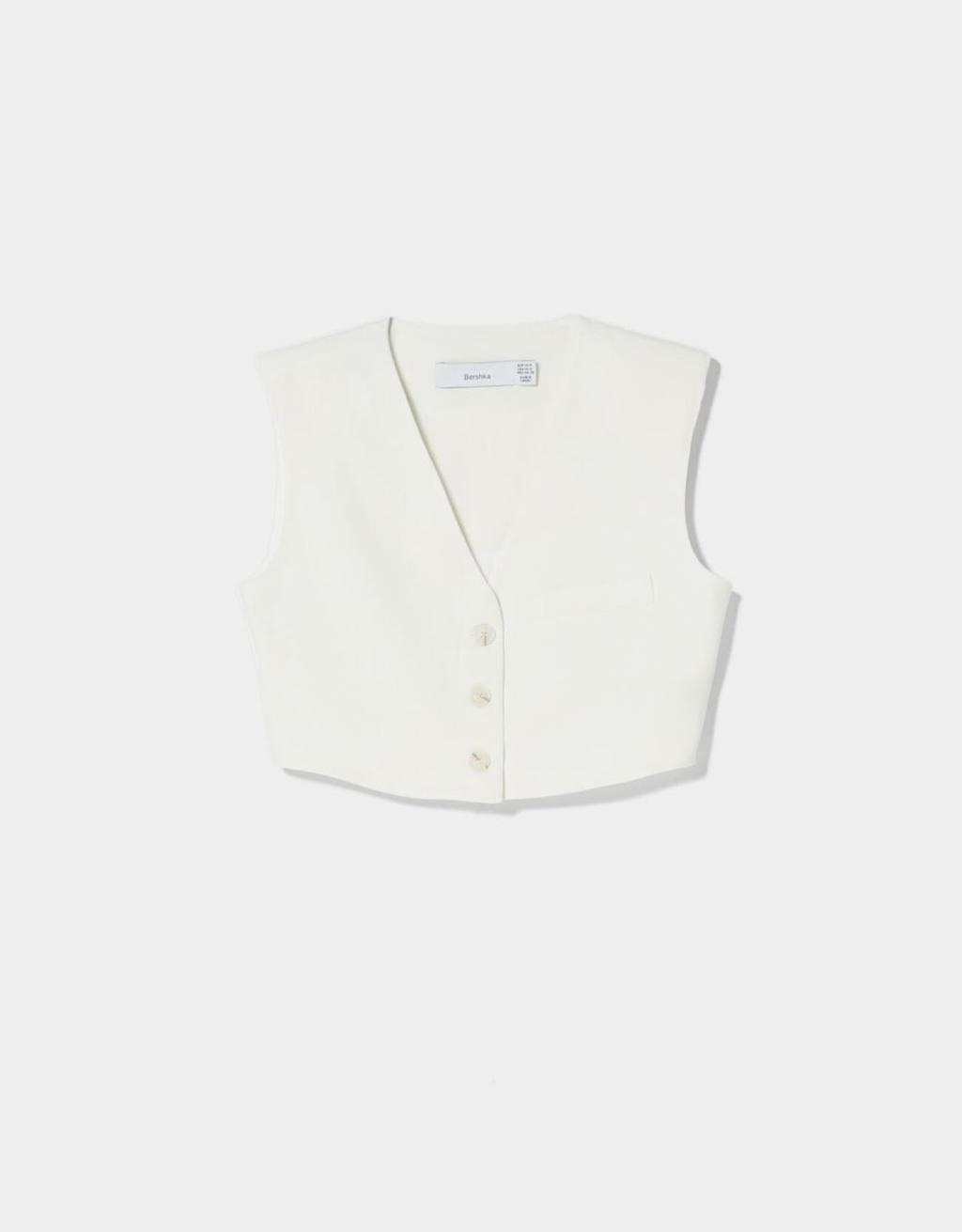 Chaleco de Bershka blanco