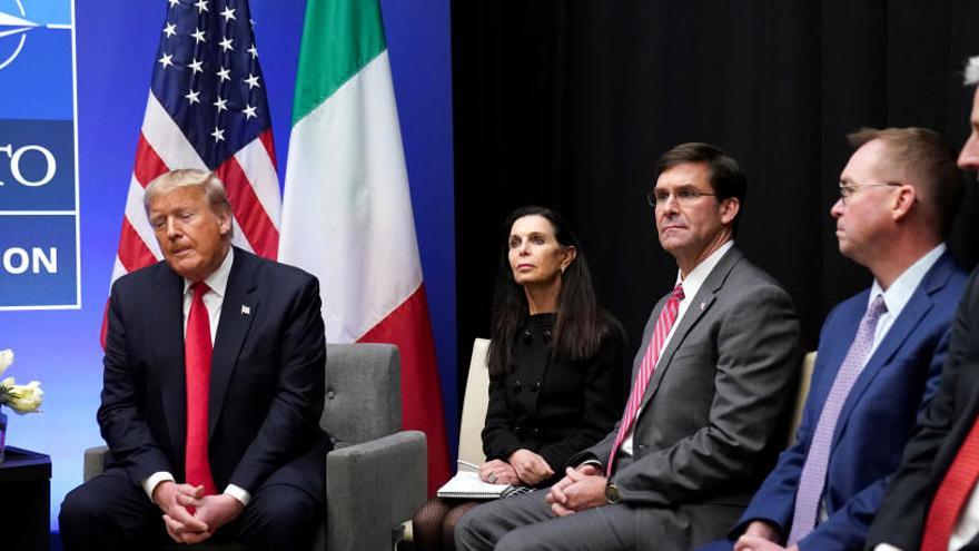 El presidente Donald Trump en la cumbre de la OTAN.