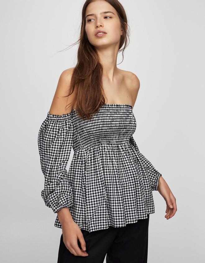 Cuerpo de estampado vichy de Pull&Bear