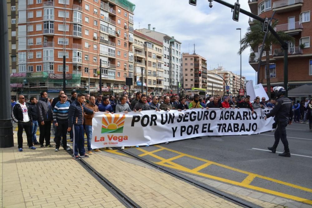 Manifestación en Murcia de los agricultores