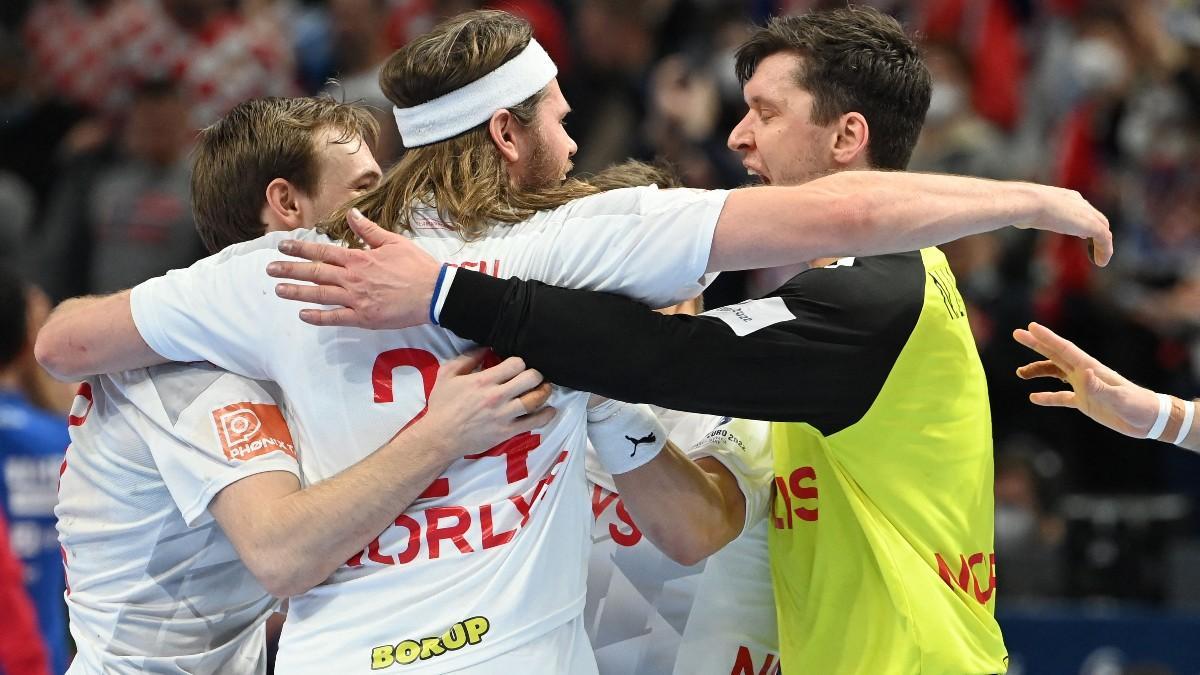 Dinamarca celebra su victoria ante Croacia