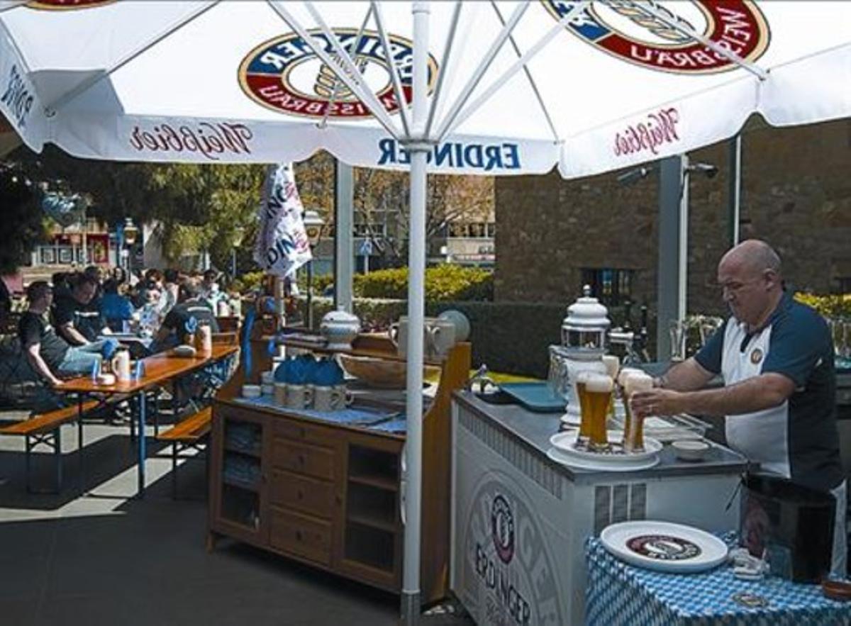 Ambient al Biergarten, la setmana passada. Ambient al Biergarten, la setmana passada.