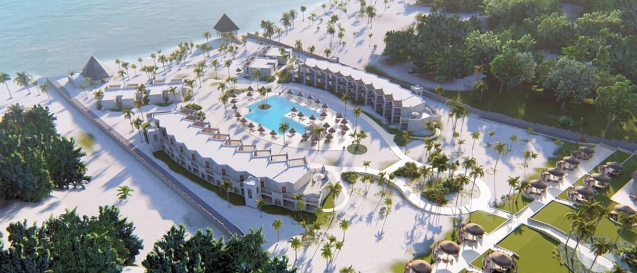 Imagen aérea del hotel Kilindini Resort, un cinco estrella de lujo, ubicado en Zanzíbar (Tanzania), propiedad de la cadena canaria SBH. | | LP/DLP