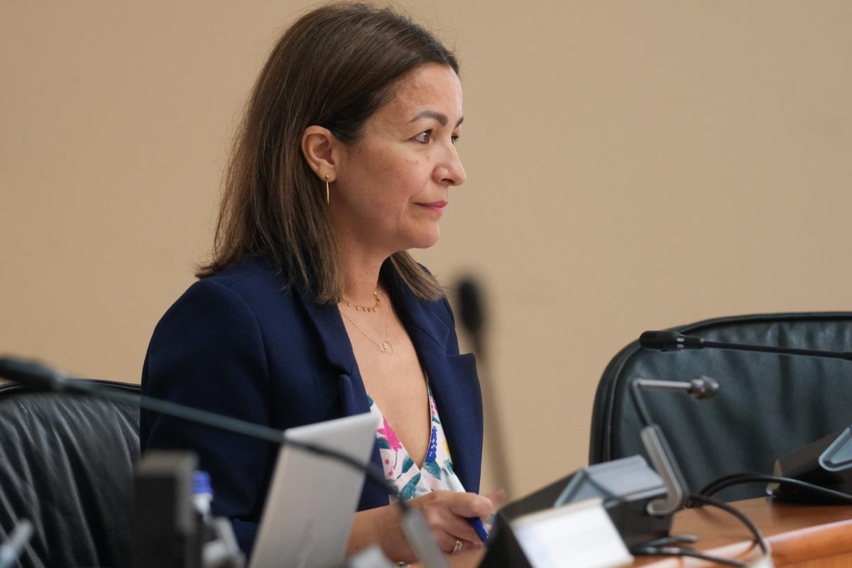 La intervención de la directora xeral de Desenvolvemento Pesqueiro, Marta Villaverde.