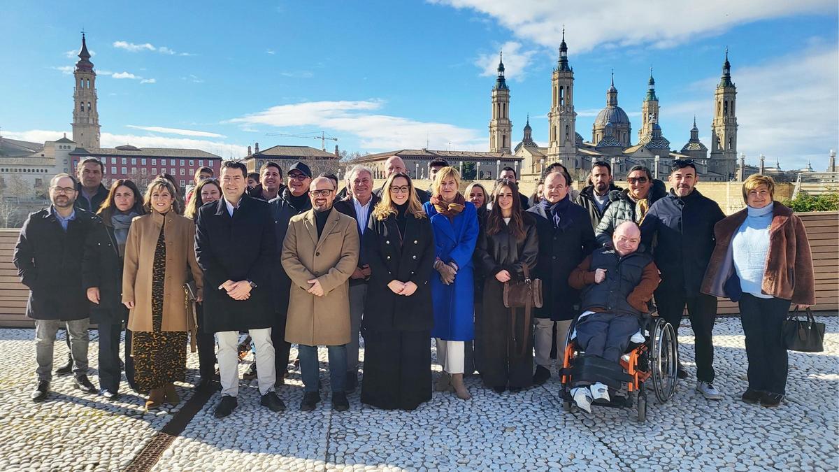 Candidatura del PAR por la provincia de Zaragoza para las elecciones de Aragón del 8 de febrero.