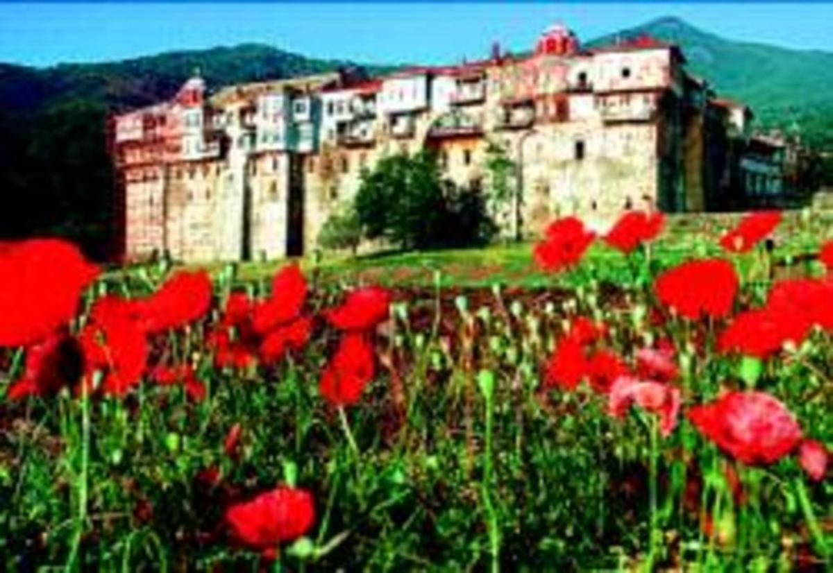 Una imatge del monestir d’Iviron, un dels més antics del mont Athos. Una imatge del monestir d’Iviron, un dels més antics del mont Athos.