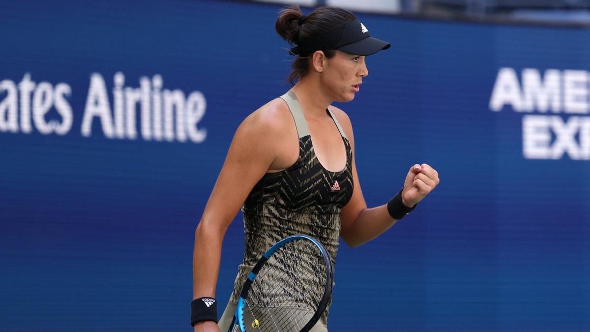 Garbiñe Muguruza, durante el partido de tercera ronda del US Open de 2021