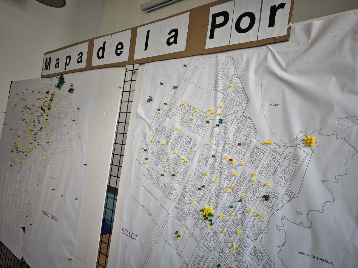 El alumnado del IES Porto Cristo plasma sus miedos en un mapa