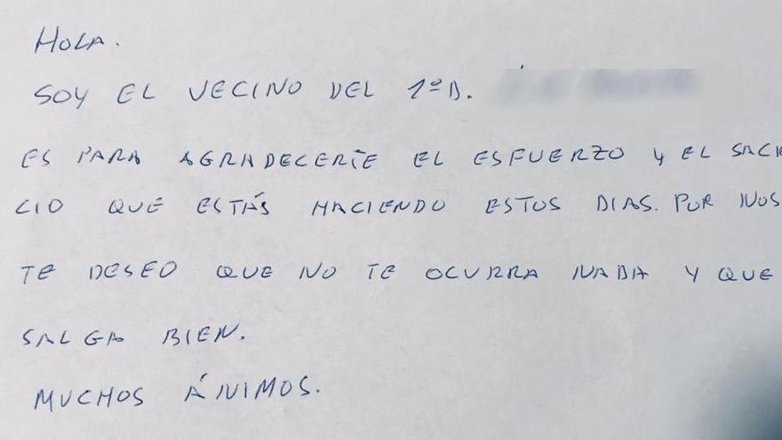 Carta remitida a un guardia civil de Fuerteventura.