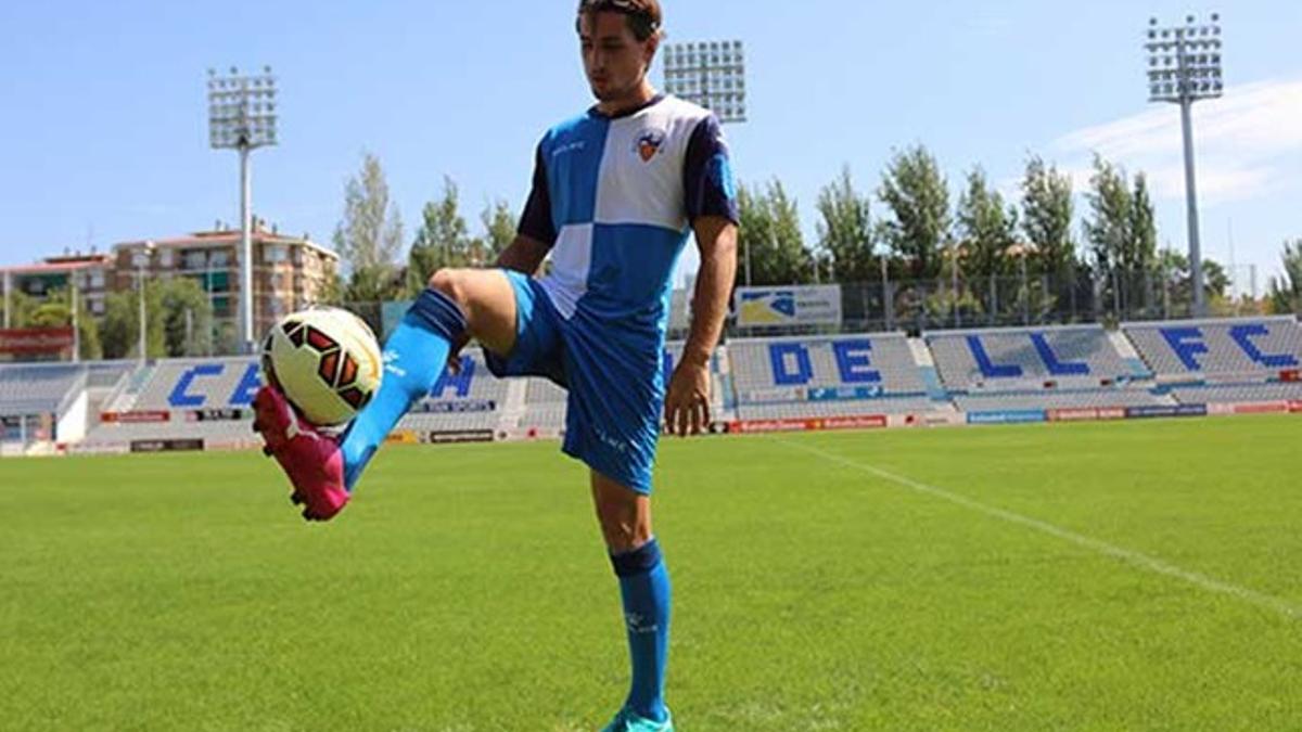 Ortuño, durante su presentación con el Sabadell