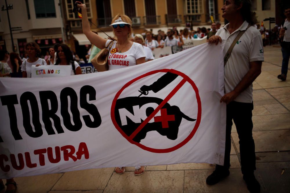 Manifestación antitaurina en Málaga