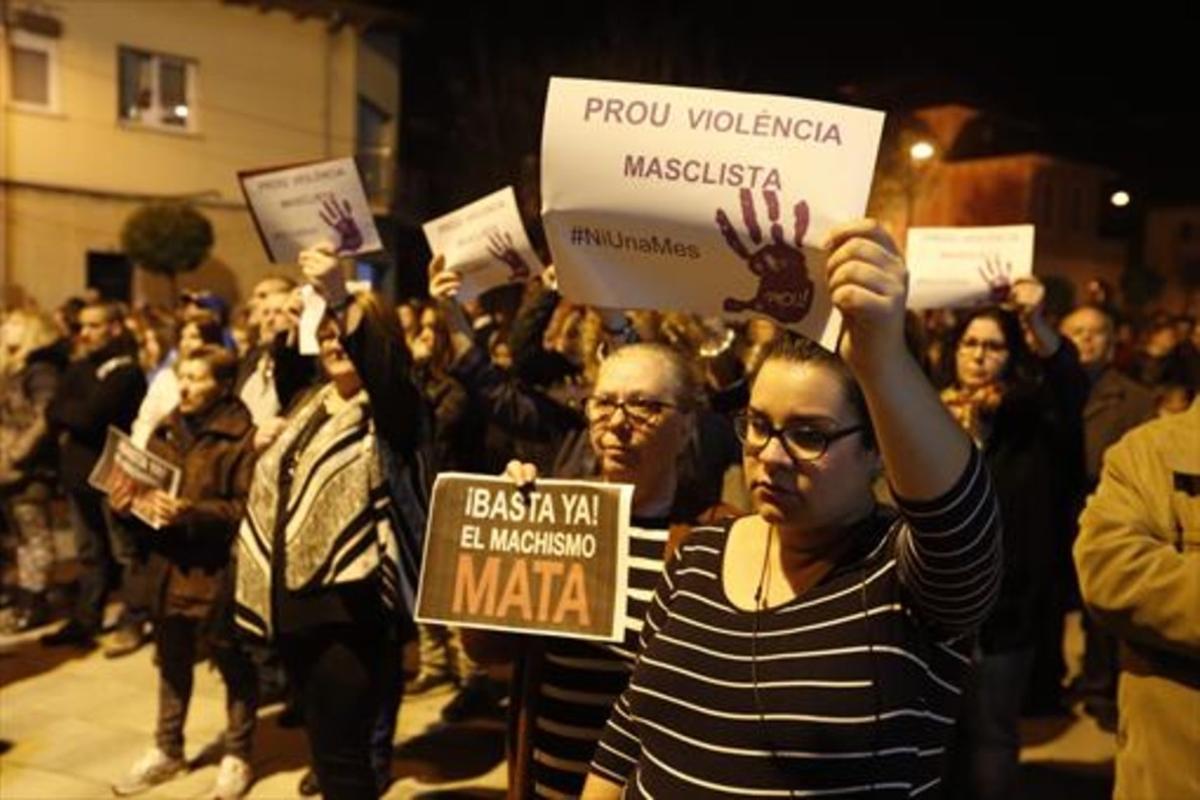 Concentración contra la violencia machista en Santa Perpètua.