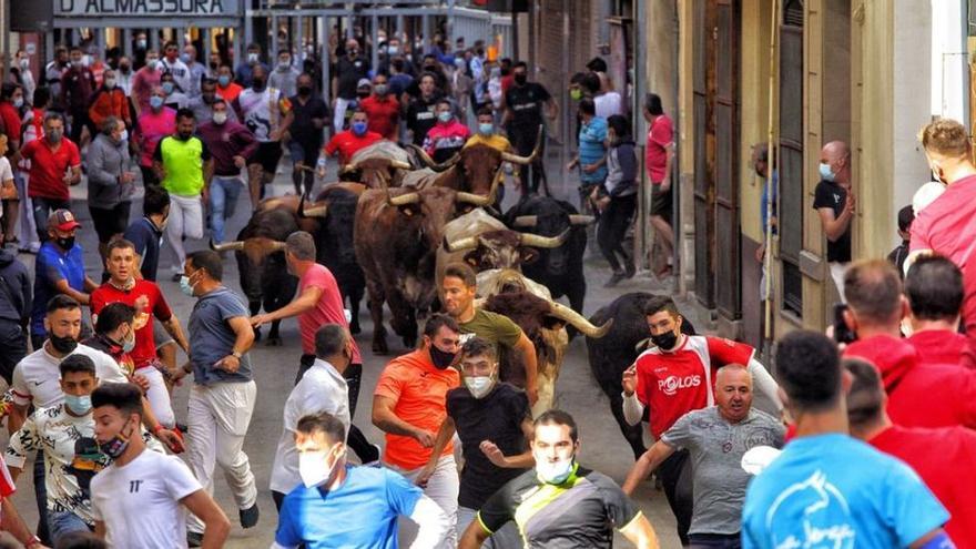 Momento del encierro en Almassora