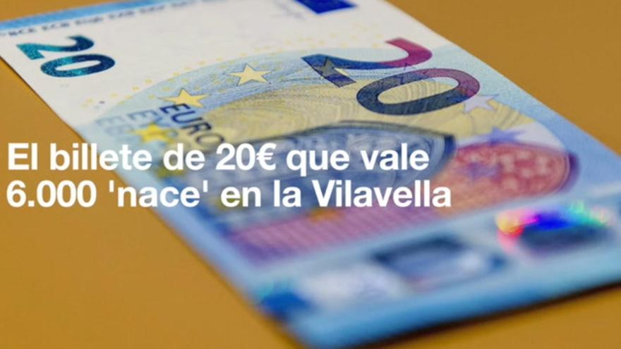 El billete de 20€ que vale 6.000 'nace' en la Vilavella