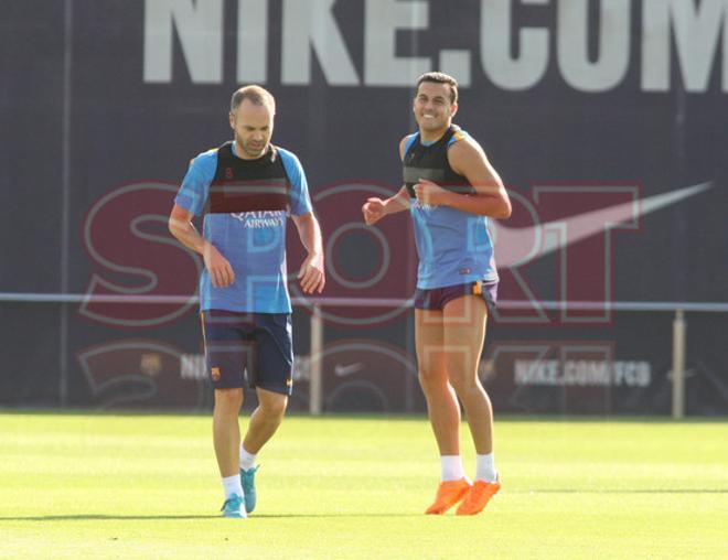 El entrenamiento del Barça, en imágenes