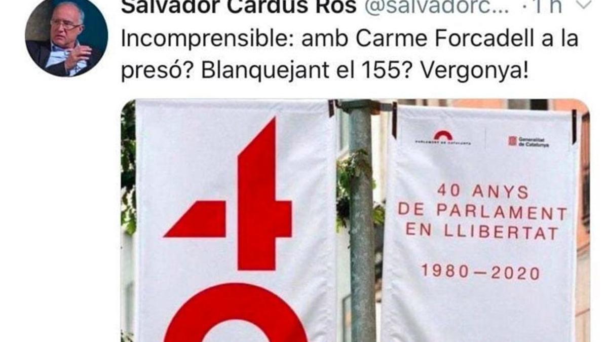 Fake news de Salvador Cardús contra Roger Torrent