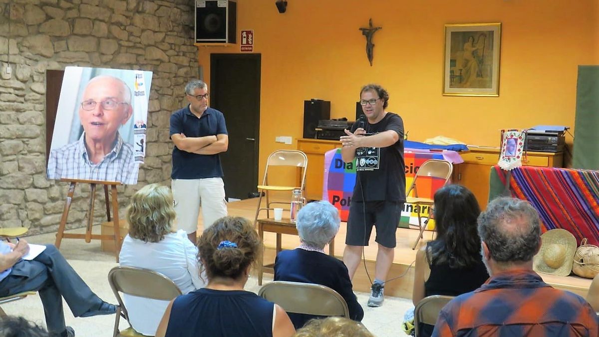 Un dels actes d'homenatge a Pere Casaldàliga celebrat a Balsareny