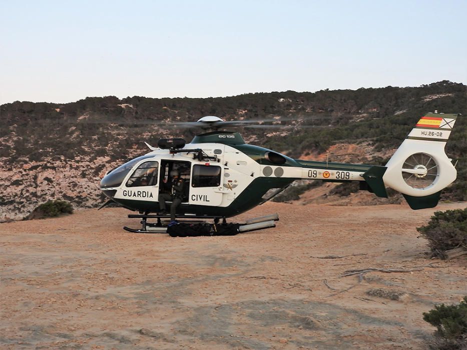 Rescate del cuerpo del desaparecido en Formentera