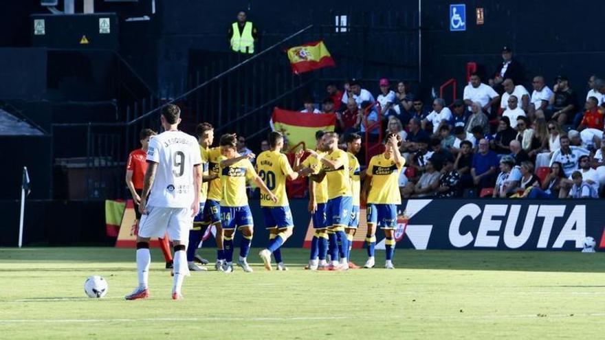 La UD Las Palmas cumple con pancarta y sin pancarta en el teatro político de Ceuta