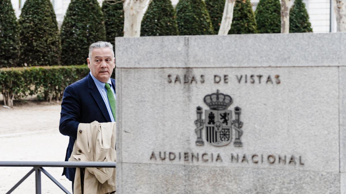 Alfredo Prada a su llegada a la Audiencia Nacional para declarar por las presuntas irregularidades en el Campus de la Justicia