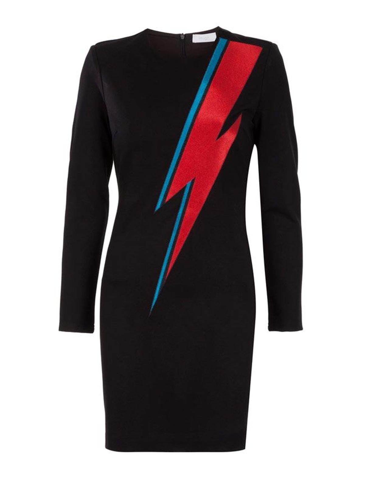 Vestido negro con rayo de David Bowie, de Mioh