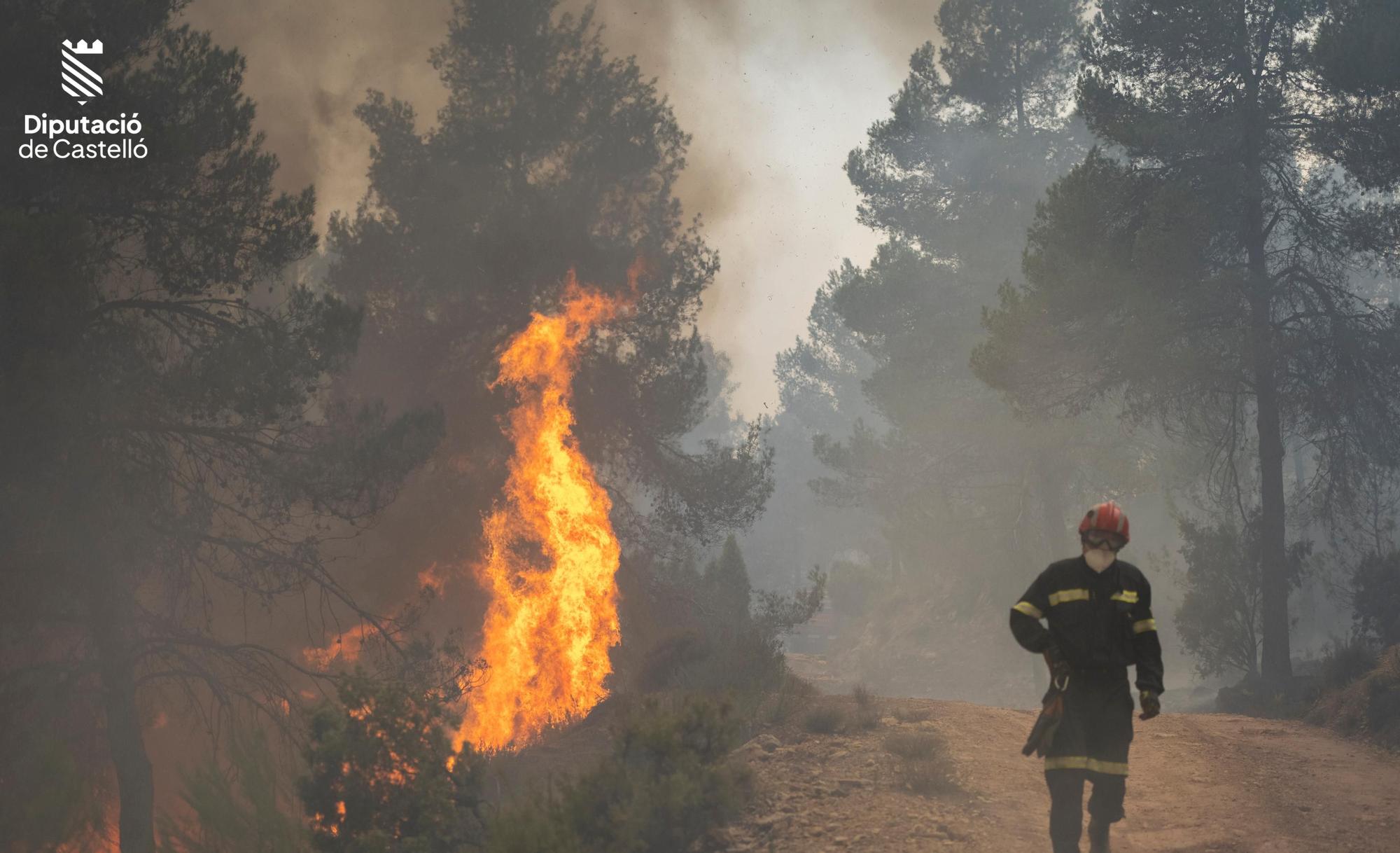 Imágenes actualizadas del incendio del Alto Mijares