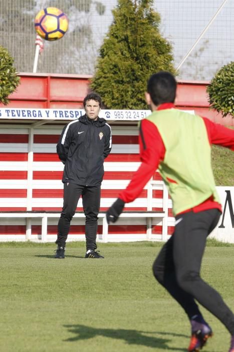 Entrenamiento del Sporting.