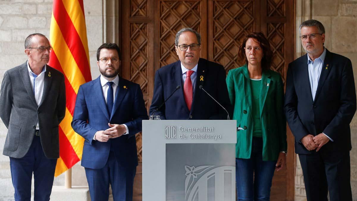 Quim Torra comparece y pide el cese de la violencia