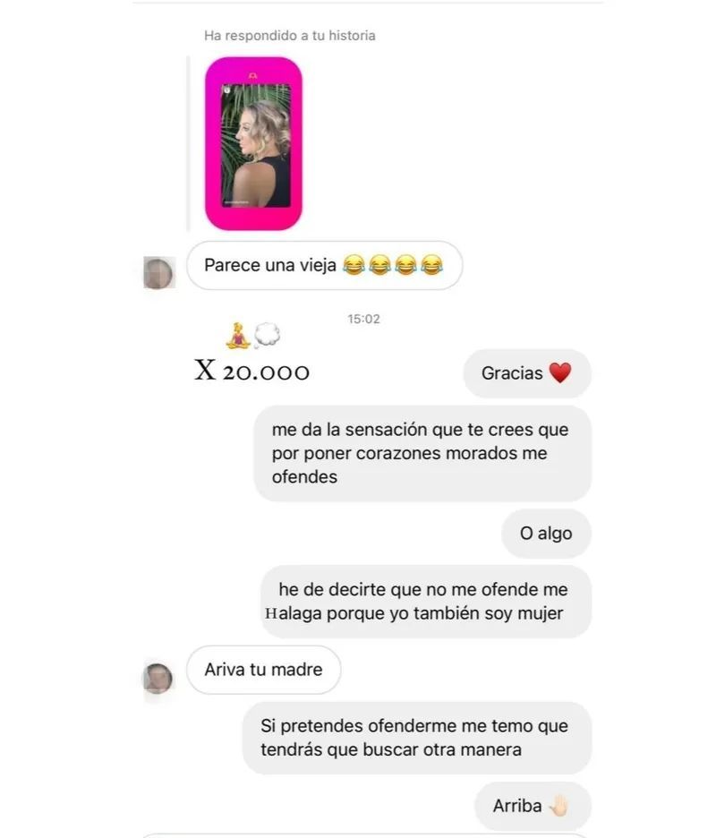 Rocío Flores muestra los mensajes que recibe a diario en sus redes sociales