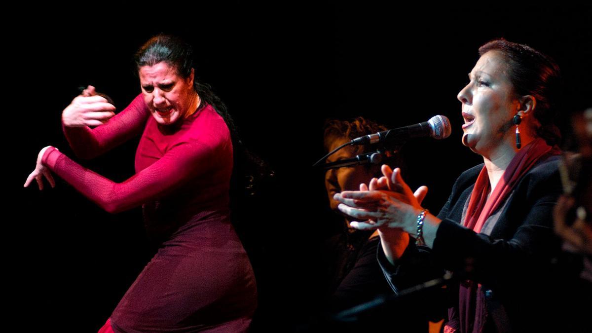 La bailaora Carmen Pagés y la cantaora Carmen Linares.