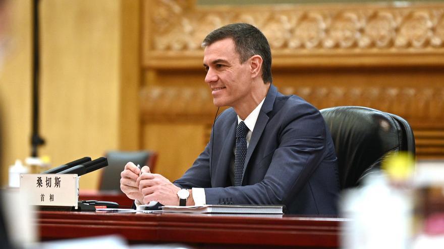 El president del govern espanyol, Pedro Sánchez, en la visita oficial a la Xina