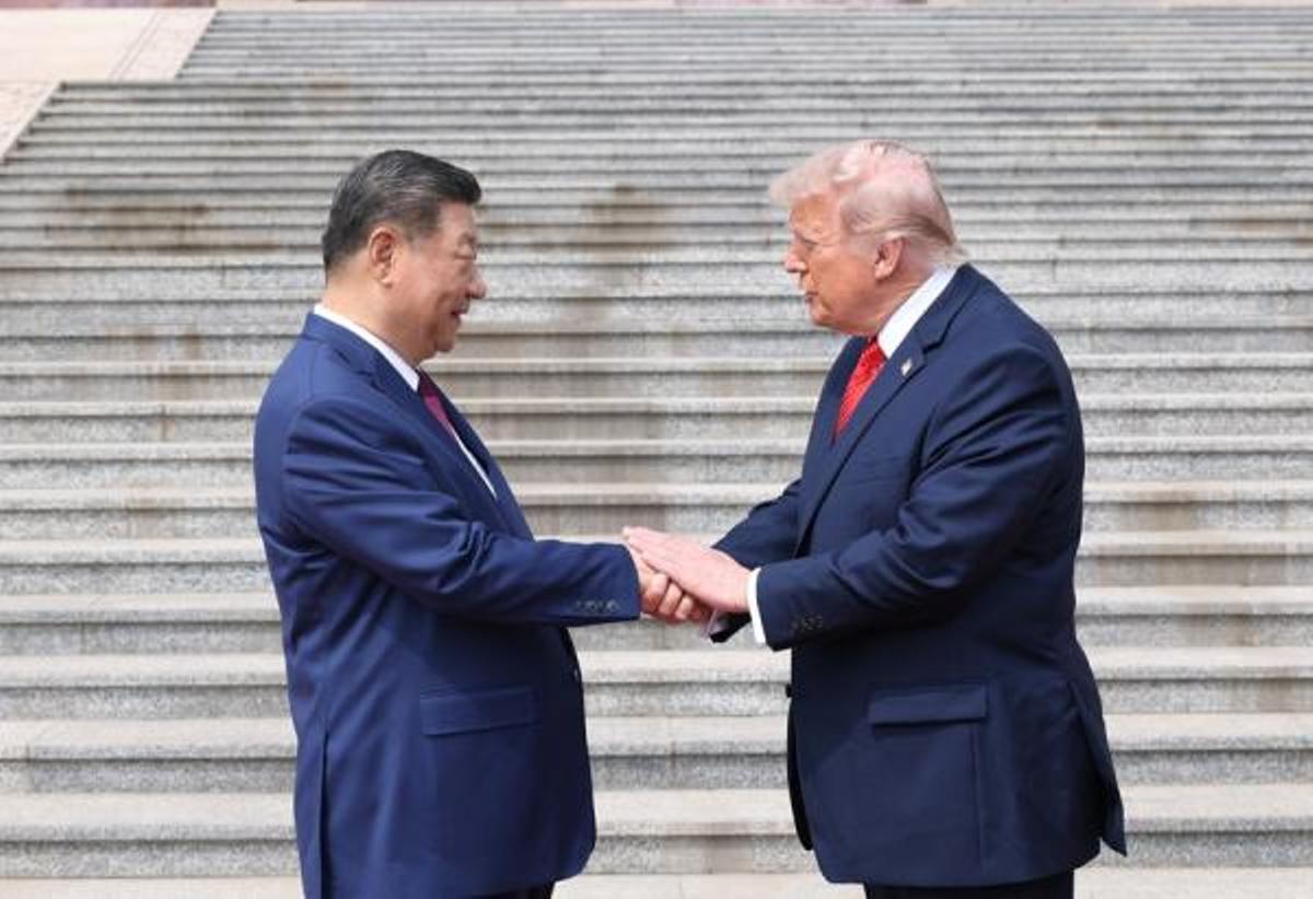 El presidente Donald Trump junto al presidente Xi Jinping