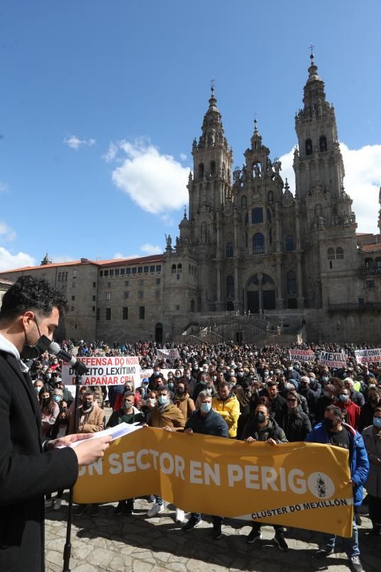 La concentración desarrollada en la plaza del Obradoiro. |   //  X. ÁLVAREZ 