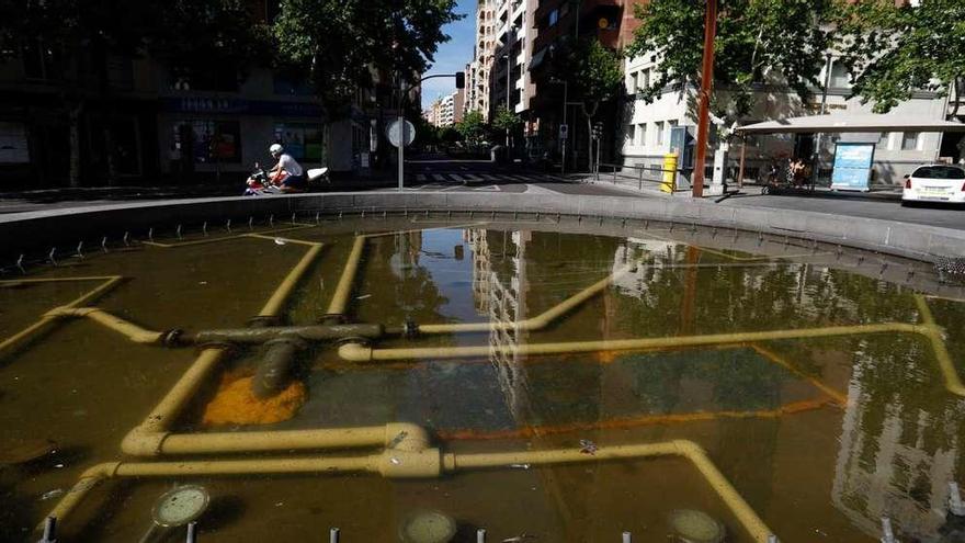 Aspecto actual de la fuente de la plaza de Alemania.