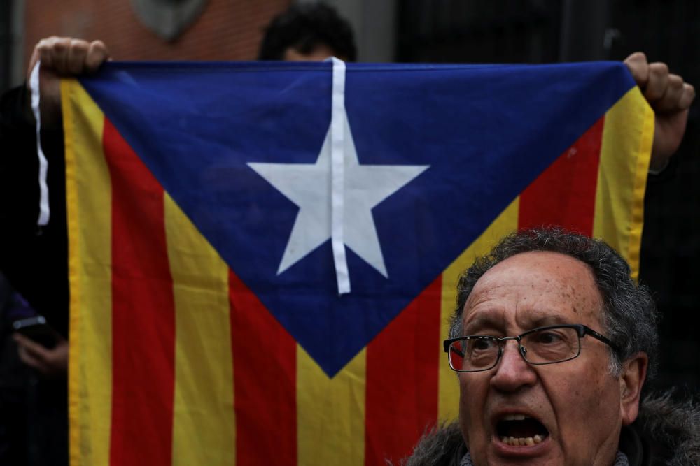 Manifestació a Madrid per la llibertat dels «presos polítics» catalans